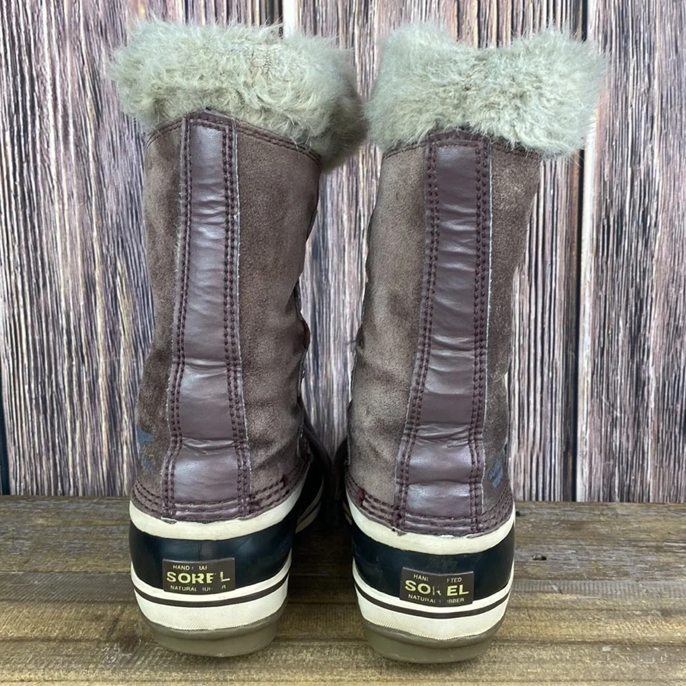 Kids Sorel Joan Of Arctic Purple Suede Snow Boots- Size 1